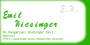 emil wiesinger business card